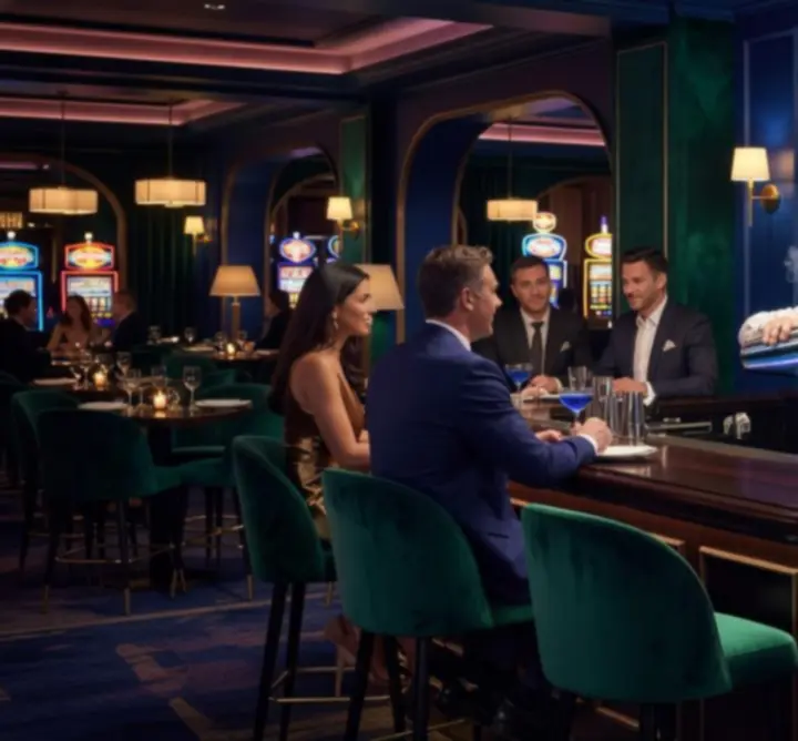 Cocktails signature au bar à thèmes dans l'univers du casino