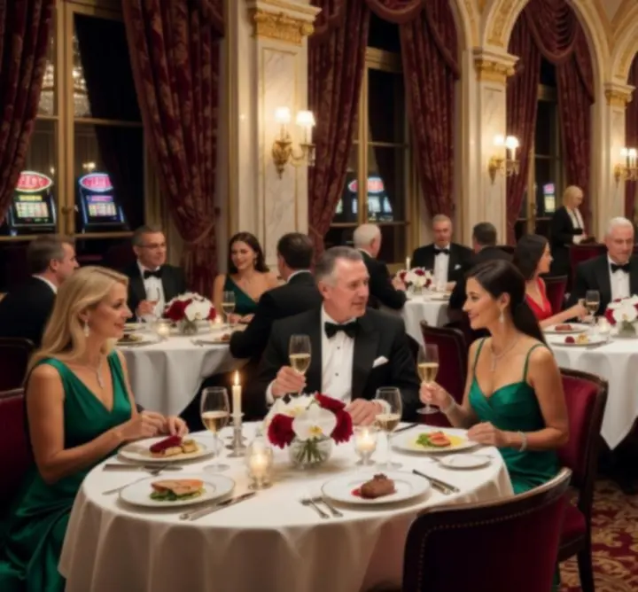Soirée à thème élégante dans un restaurant de casino à Paris
